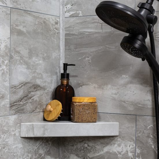 Smoky Sky Shower Shelf 14.56x7.12x2 | Quality Carpet Inc.