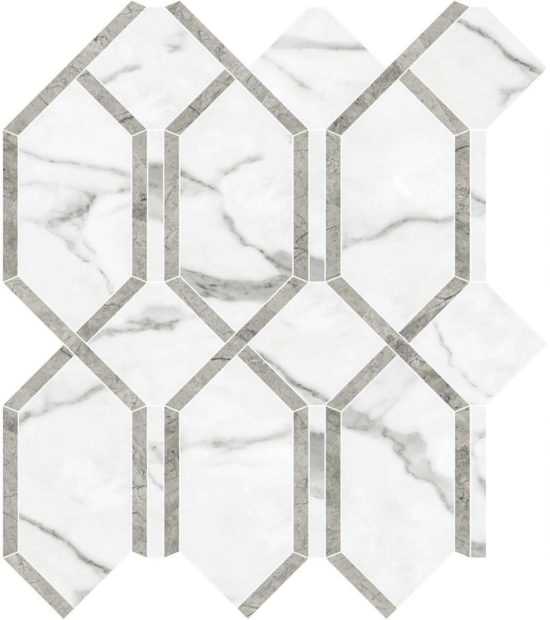 Statuario Venezia Polished Modella Mosaic | Quality Carpet Inc.