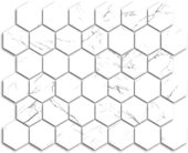 Treasure Ice White Marble 2x2 Polished Hexagon Mosaic | Quality Carpet Inc.