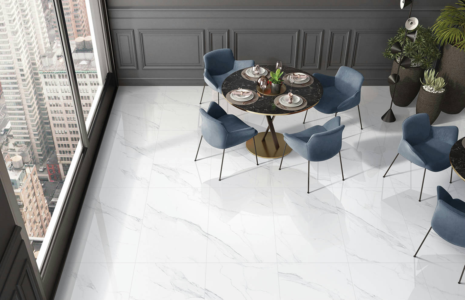 Treasure Statuario 24x48 Polished | Quality Carpet Inc.