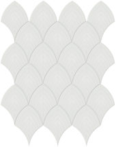 Vintage Grey Glossy Scallop Mosaic | Quality Carpet Inc.