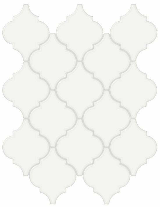 White Glossy Arabesque Mosaic | Quality Carpet Inc.