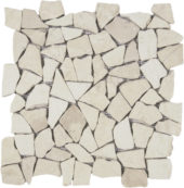 White Mini Opus Interlocking Mosaic Sheet | Quality Carpet Inc.