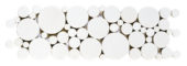 White Reconstituted Round Mosaic Interlocking Border | Quality Carpet Inc.