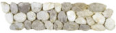 White Sliced Polished Pebble Interlocking Border | Quality Carpet Inc.