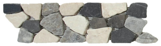 White/Grey/Black Opus Mosaic Interlocking Border | Quality Carpet Inc.