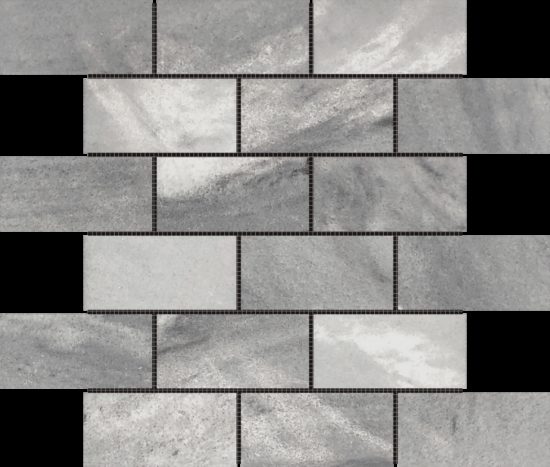 2"x4" Brick Ice Grey Mosaic | LA TERRA STONE