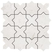 3"x3" Cross & Star Beige Marble | LA TERRA STONE