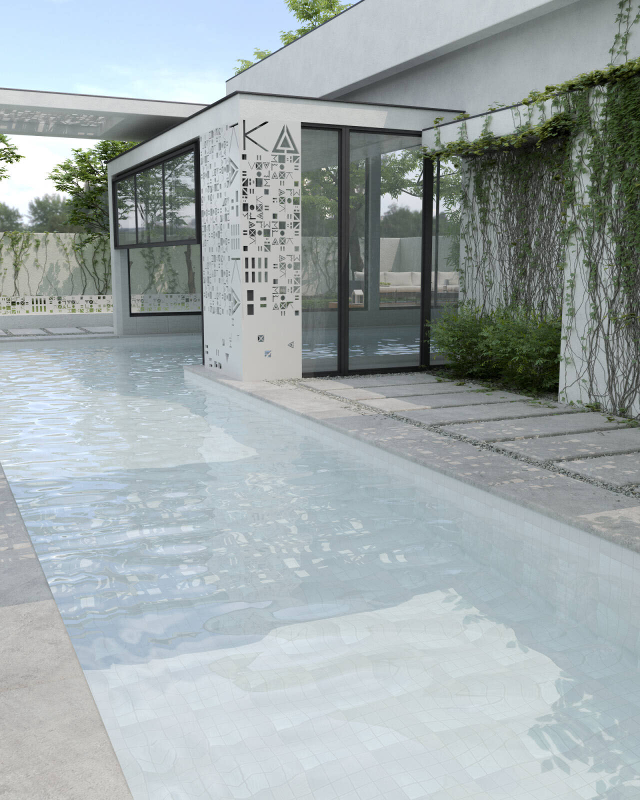 3"x3" White Glass Mosaic | LA TERRA STONE