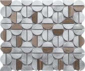 Aluminum & Marble Semi Circle 19 Brown | LA TERRA STONE