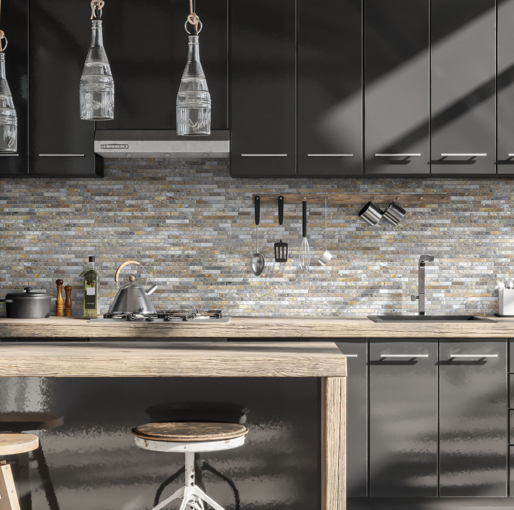 Baguette Royal Vein Mosaic | LA TERRA STONE