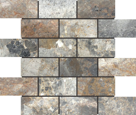 Elongated Hexagon Royal Vein "Leaves" Mosaic | LA TERRA STONE