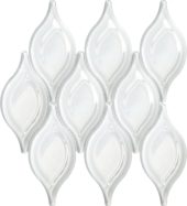 Glass "Tears" White Mosaic | LA TERRA STONE
