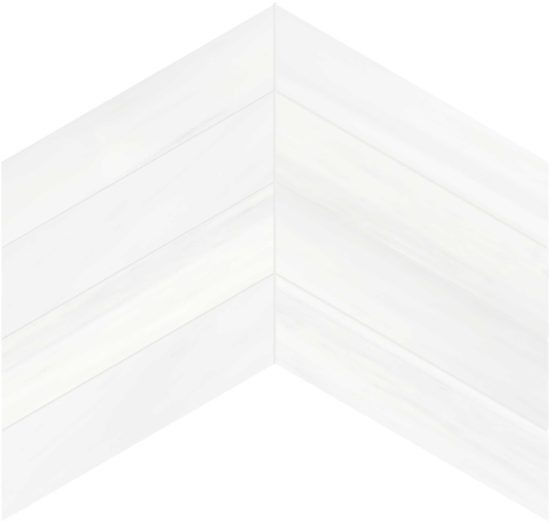 Cosmo Lumino 2x8.5 Chevron Mosaic | LA TERRA STONE