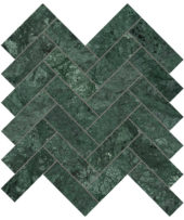 Diosa Verde 1.25x4 Herringbone Mosaic | LA TERRA STONE
