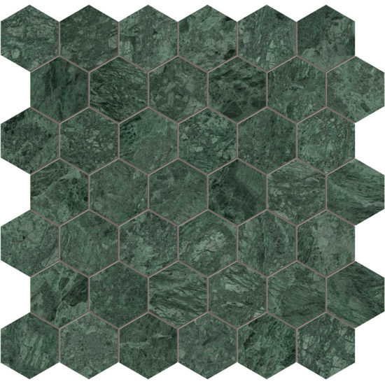 Diosa Verde 2 Hexagon Mosaic | LA TERRA STONE