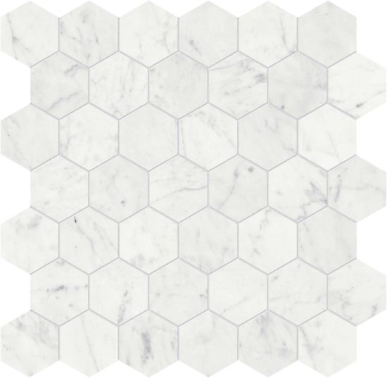 Eterna Bianco 2 Honed Hexagon Mosaic | LA TERRA STONE