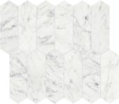 Eterna Bianco 2x6 Polished Picket Mosaic | LA TERRA STONE