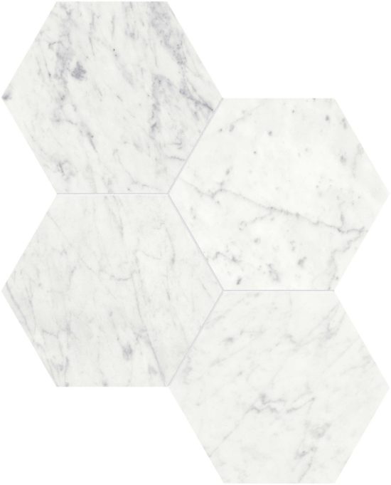 Eterna Bianco 6 Polished Hexagon Mosaic | LA TERRA STONE