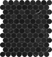 Galaxia Nero 1.25 Penny Round Mosaic | LA TERRA STONE