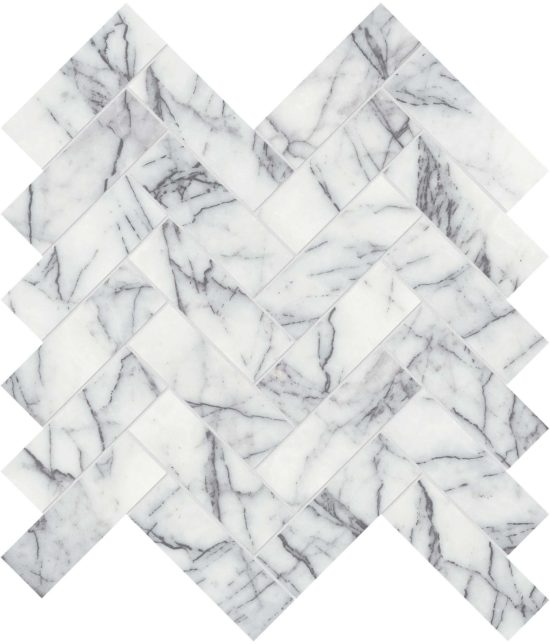 Lilac Volta 1.25x4 Herringbone Mosaic | LA TERRA STONE