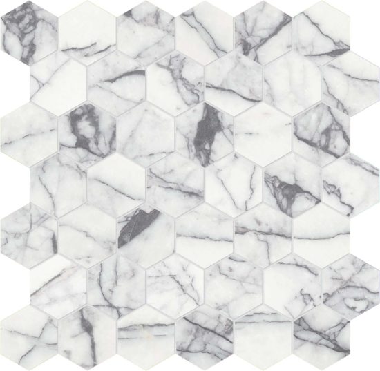Lilac Volta 2 Hexagon Mosaic | LA TERRA STONE