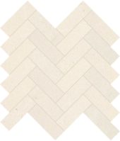 Serene Ivory 1.25x4 Herringbone Mosaic | LA TERRA STONE