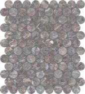 Sereno Burgundy 1.25 Penny Round Mosaic | LA TERRA STONE