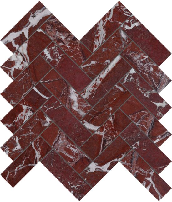 Tuscano Rosso 1.25x4 Herringbone Mosaic