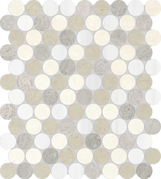 Utopio 1.25 Penny Round Dune Mosaic | LA TERRA STONE