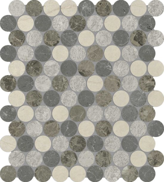 Utopio 1.25  Penny Round Terra  Mosaic | LA TERRA STONE