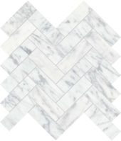 Virtue Bianco 1.25x4 Herringbone Mosaic | LA TERRA STONE