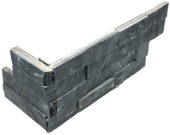 Ledger Stone 6x18 Carbon Assembled Corner | LA TERRA STONE