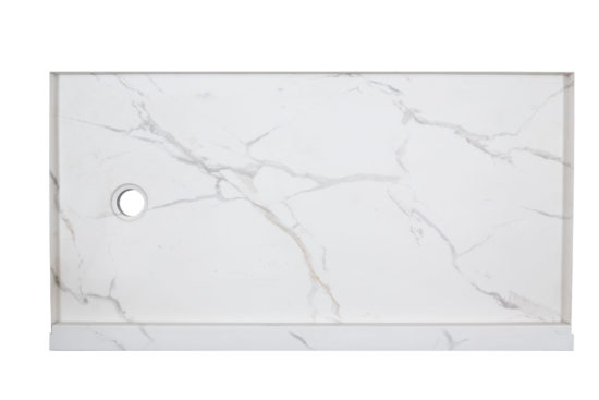 Shower Pan 30x60 Bianco Marble | LA TERRA STONE
