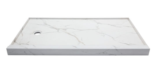 Shower Pan 30x60 Bianco Marble | LA TERRA STONE