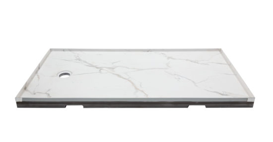 Shower Pan 32x60 Bianco Marble | LA TERRA STONE