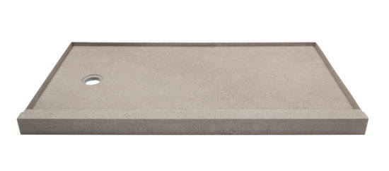Shower Pan 32x60 Concrete Sand | LA TERRA STONE
