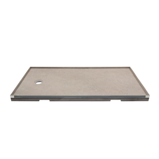 Shower Pan 32x60 Concrete Sand | LA TERRA STONE
