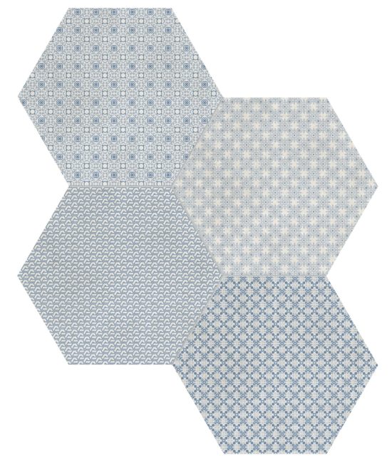 Tapestri 8.5 Denim Blend Hexagon | LA TERRA STONE